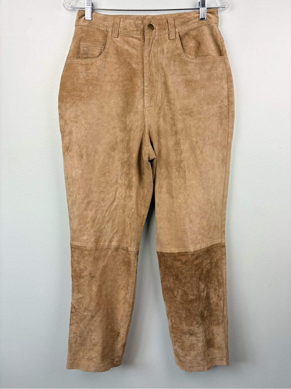 Chandler Hill 100% Genuine Leather Suede Tan Two Tone Pants Women’s Sz 10